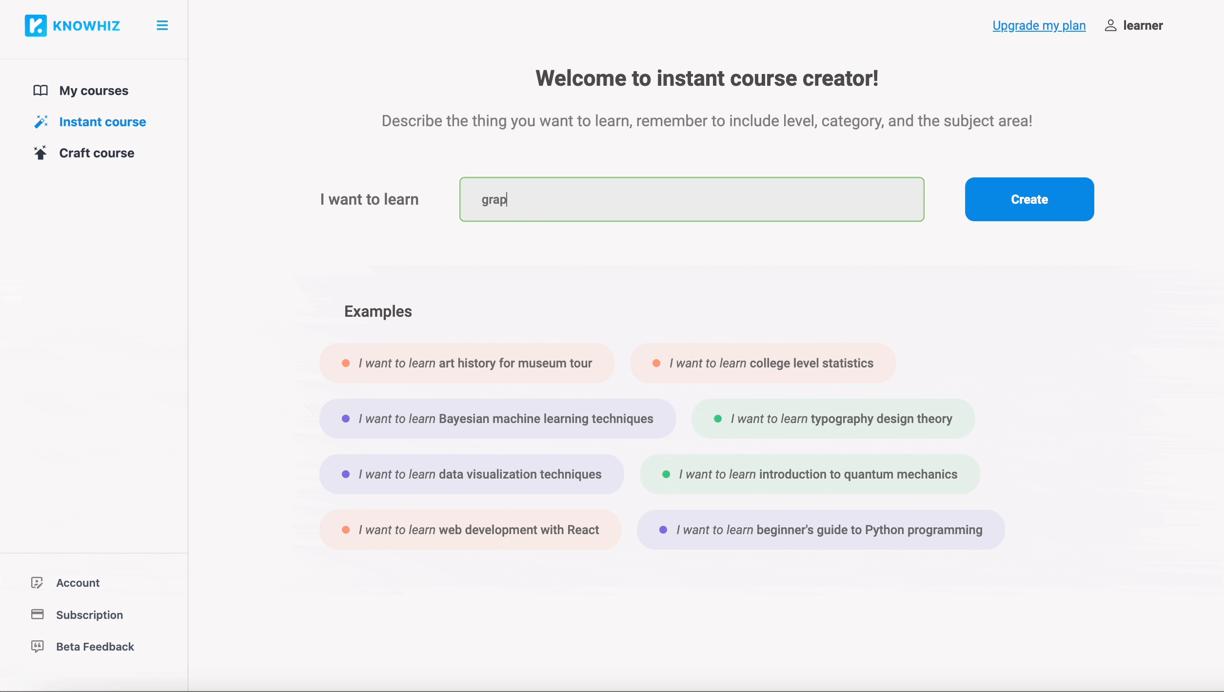 instant course